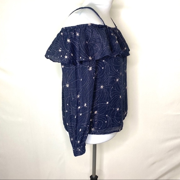 Anthropologie FLOREAT Starlit Off Shoulder Top Small Fairycore Whimsical - Picture 3 of 13